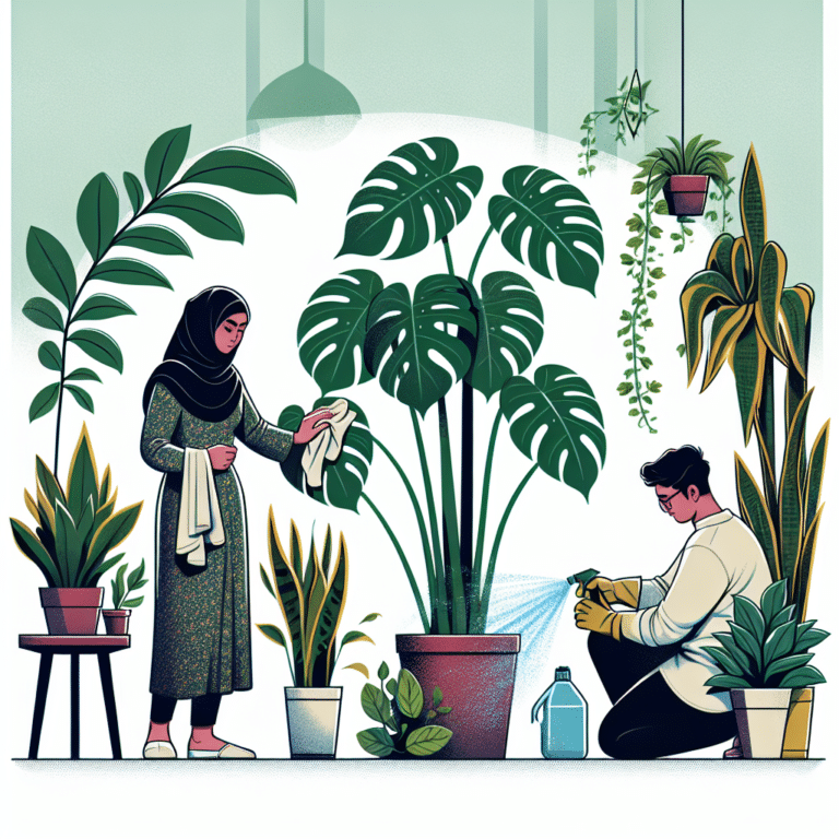 Cleaning Indoor Plants for Dust