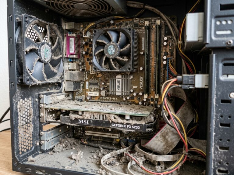 dusty pc case cleaning
