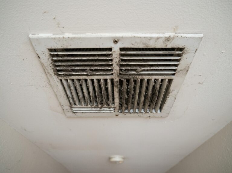 dirty air vents in apartment