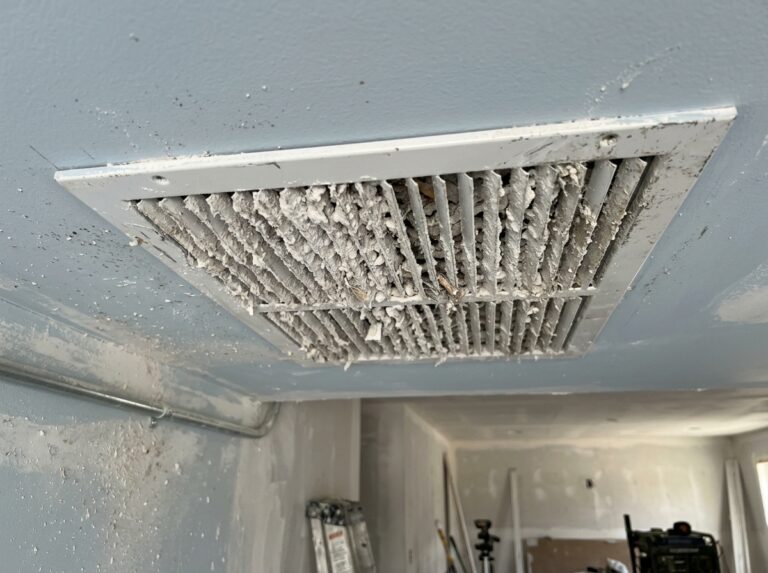 how to remove drywall dust from vents