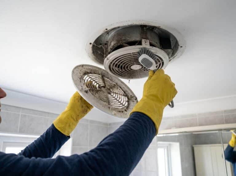 clean bathroom exhaust fan